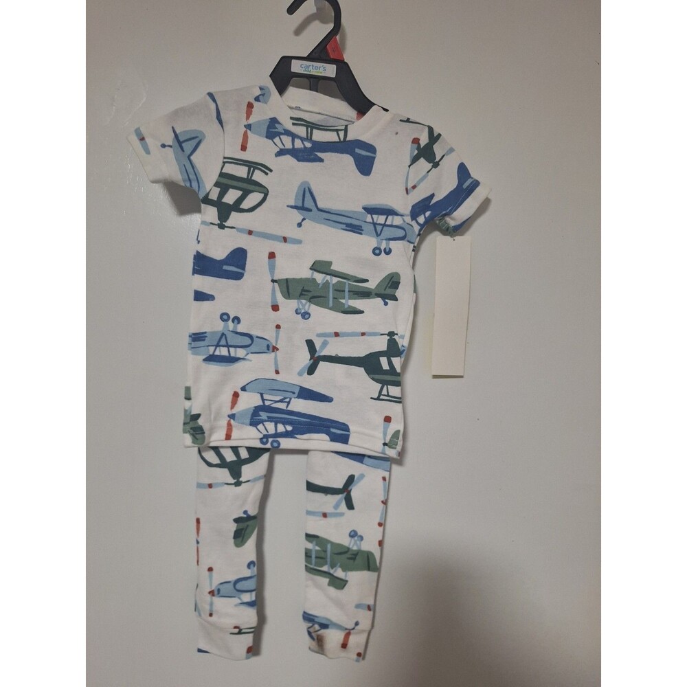 Child of Mine by Carters Toddler Boys Pajamas 2T NWT Airplane Helicopter 2pc